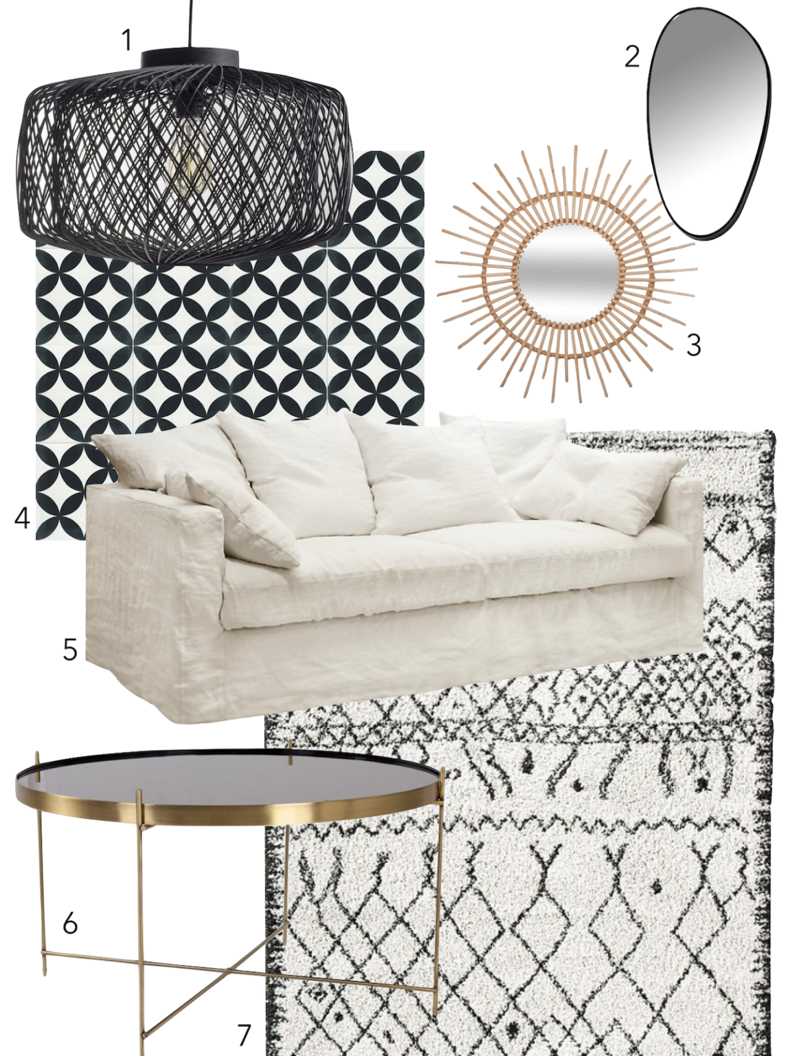 suspension luminaire rotin canapé lin tapis berbère - blog déco - clematc