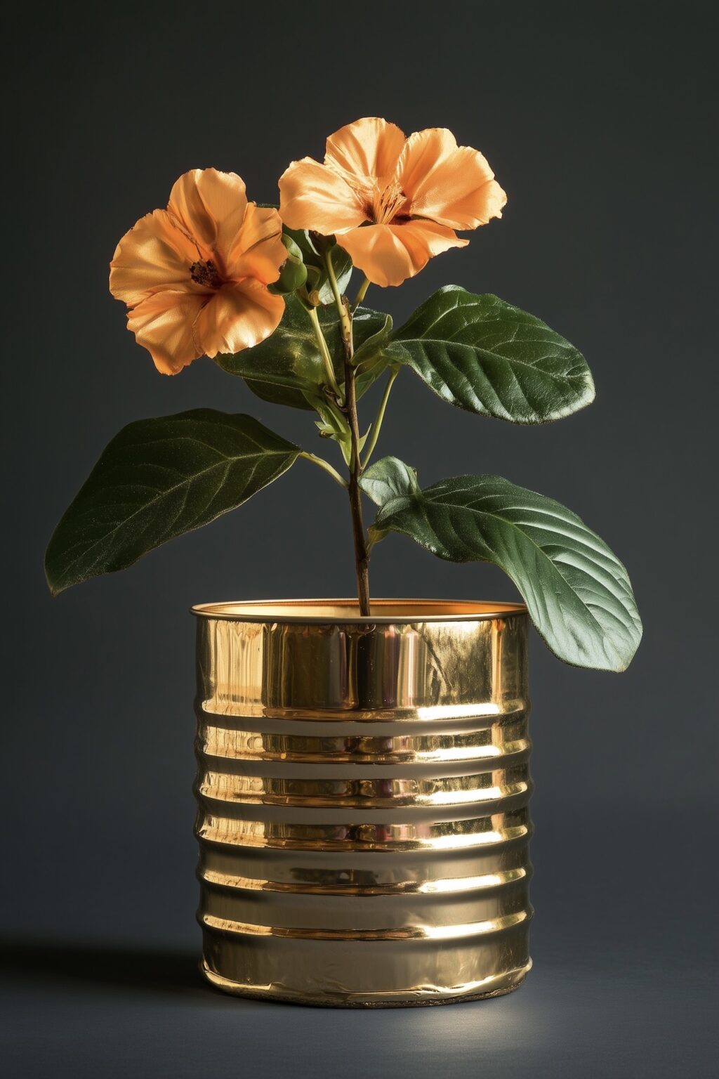 idée décoration pas chère à faire soi-même pot fleur métallique