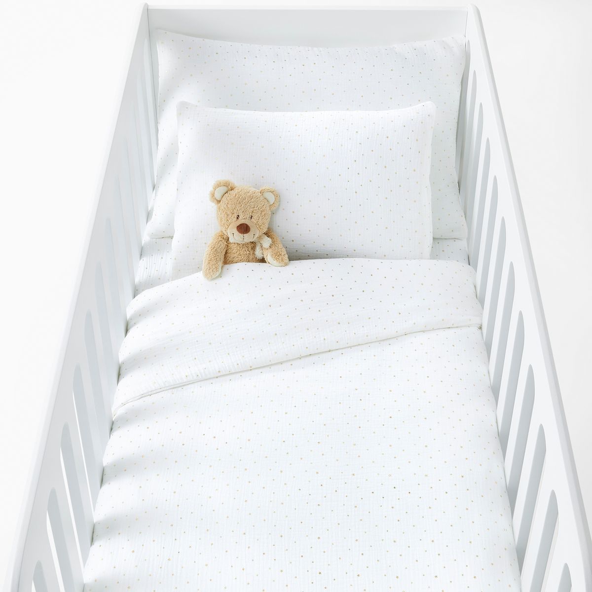 linge de lit housse de couette bébé en gaze de coton confort bio préparer l'arrivée de bébé
