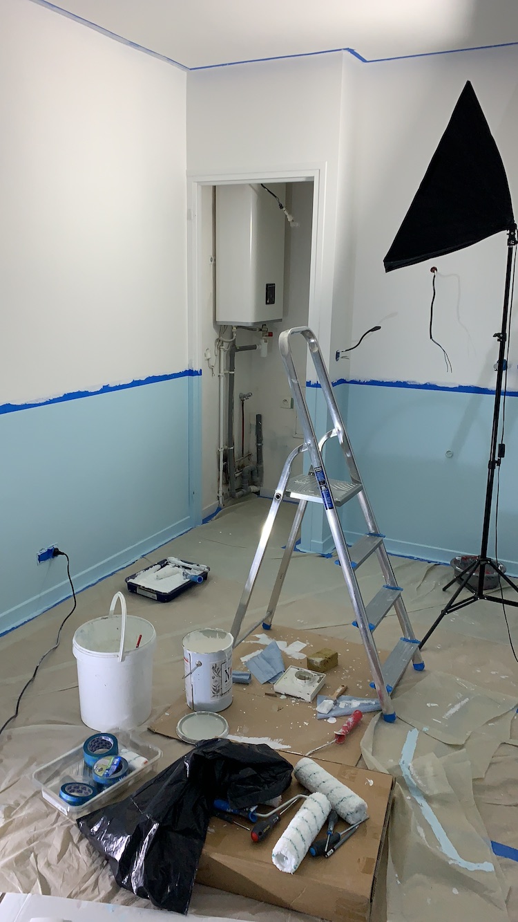 tuto travaux bricolage peinture mur bicolore étape réussir - blog décoration - clemaroundthecorner