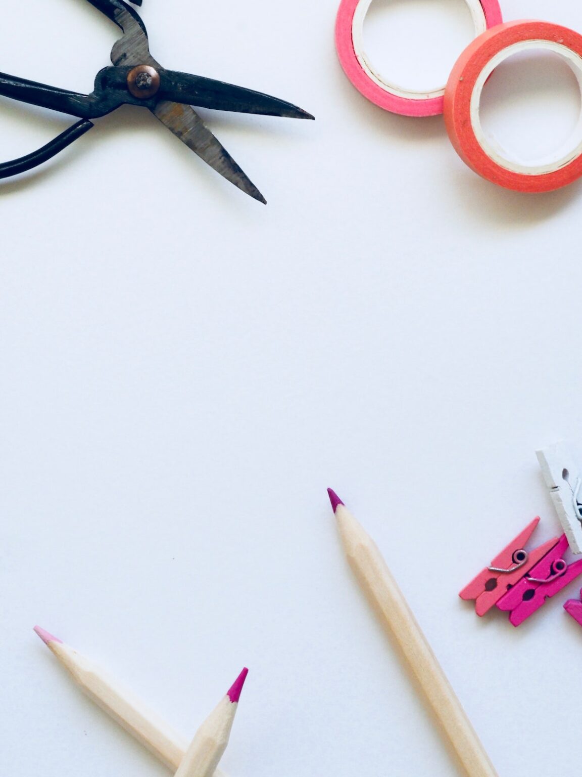 accessoire bureau fantaisiste rose orange