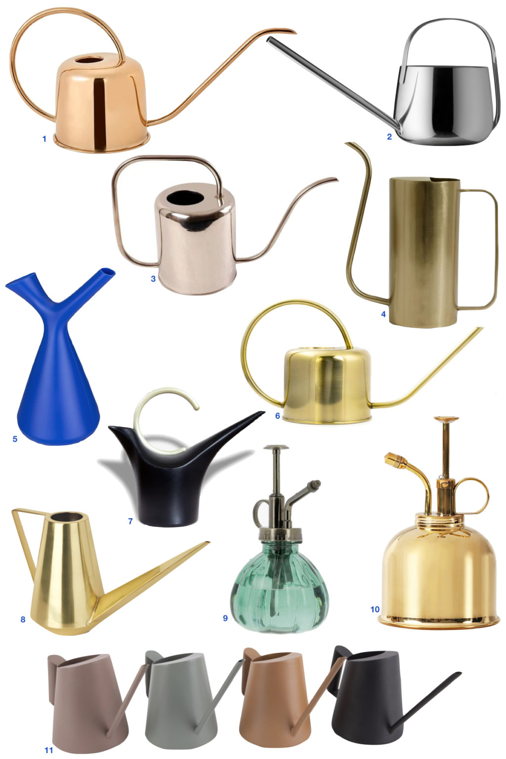 arrosoir design laiton doré cuivre métal plastique pour arroser plante intérieur - blog déco