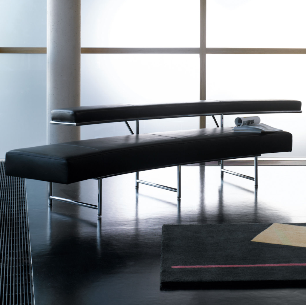 canapé droit monte carlo banquette cuir noir - blog déco - clematc