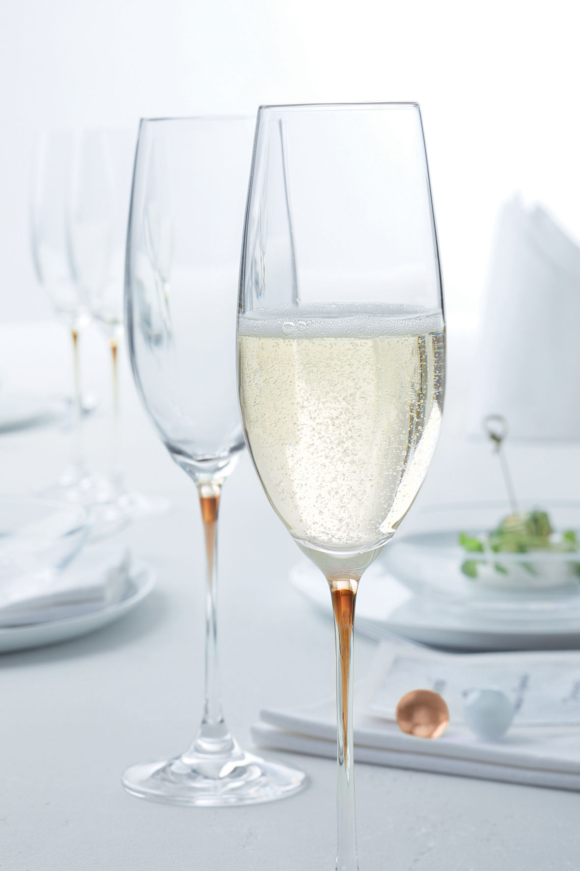 flute a champagne la perla déco orange - blog décoration