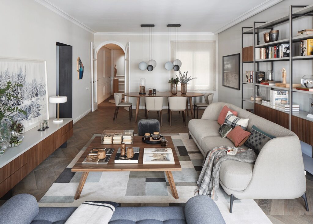 appartement Eixample salon néo style 50s - blog déco - clem around the corner
