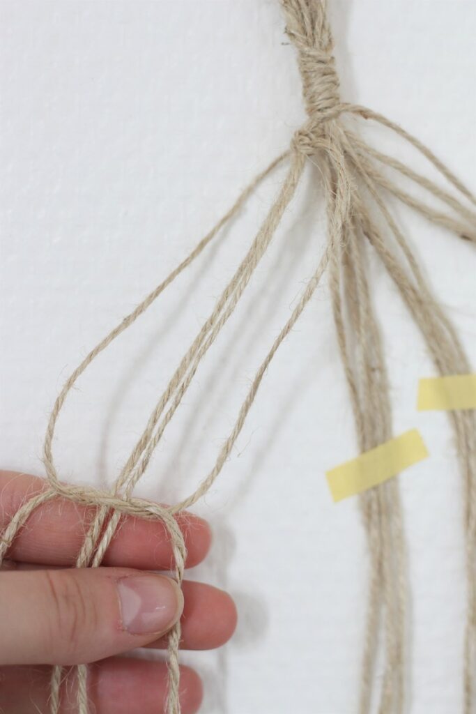 comment faire noeud torsade pour macramé porte plante suspendu