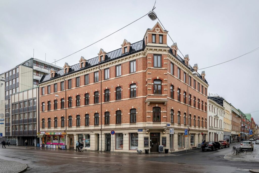 immeuble années 1880 Linnestaden Goteborg quartier Linné brique pierre