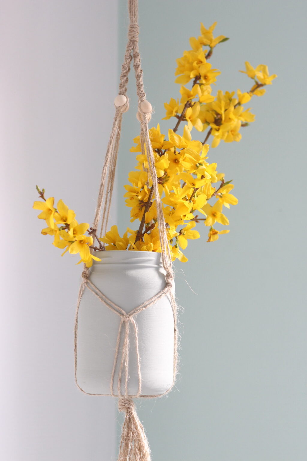 pot suspendu vase verre bocal upcycling tutoriel - blog création déco - clem around the corner