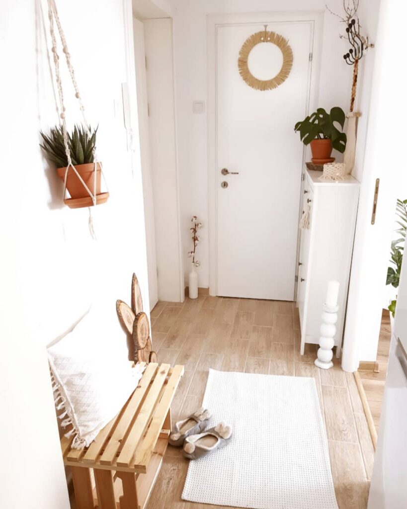 aménager entrée longueur sol carrelage imitation parquet grès ceram Laura Dekor