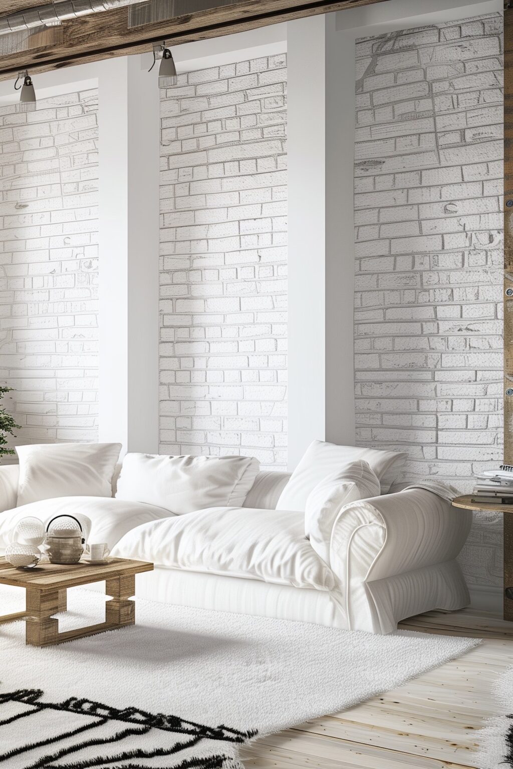 salon blanc architecte mur relief - blog déco