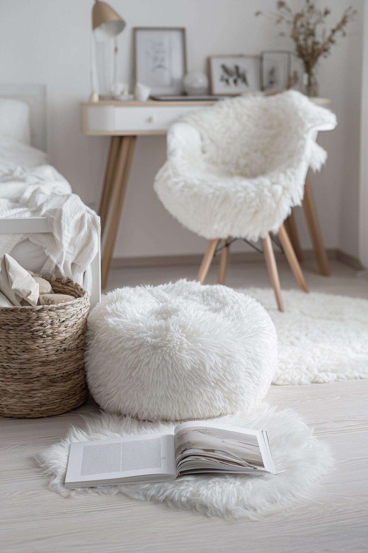 coin bureau hygge chambre ado fille confortable