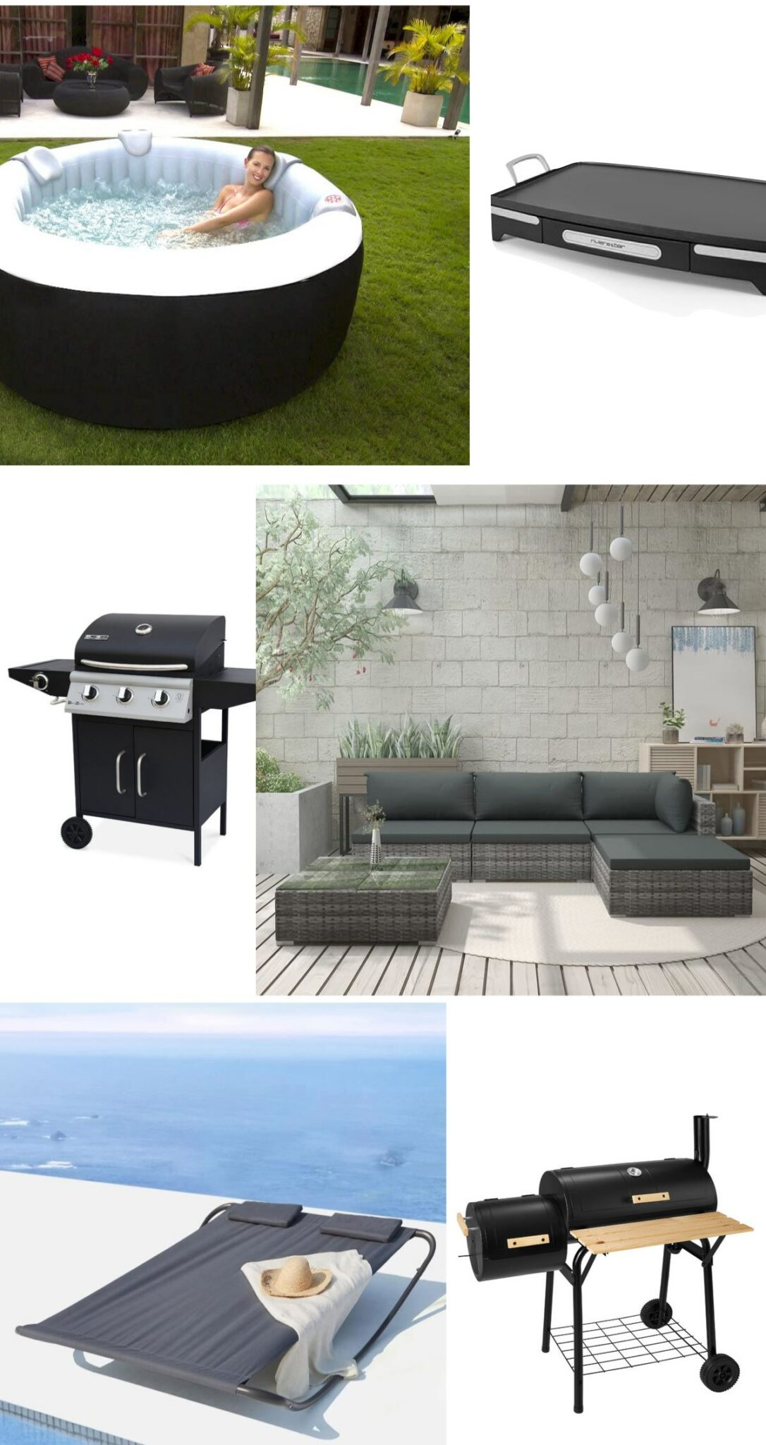 spa gonflable rond pas cher aménager jardin relaxation meuble barbecue