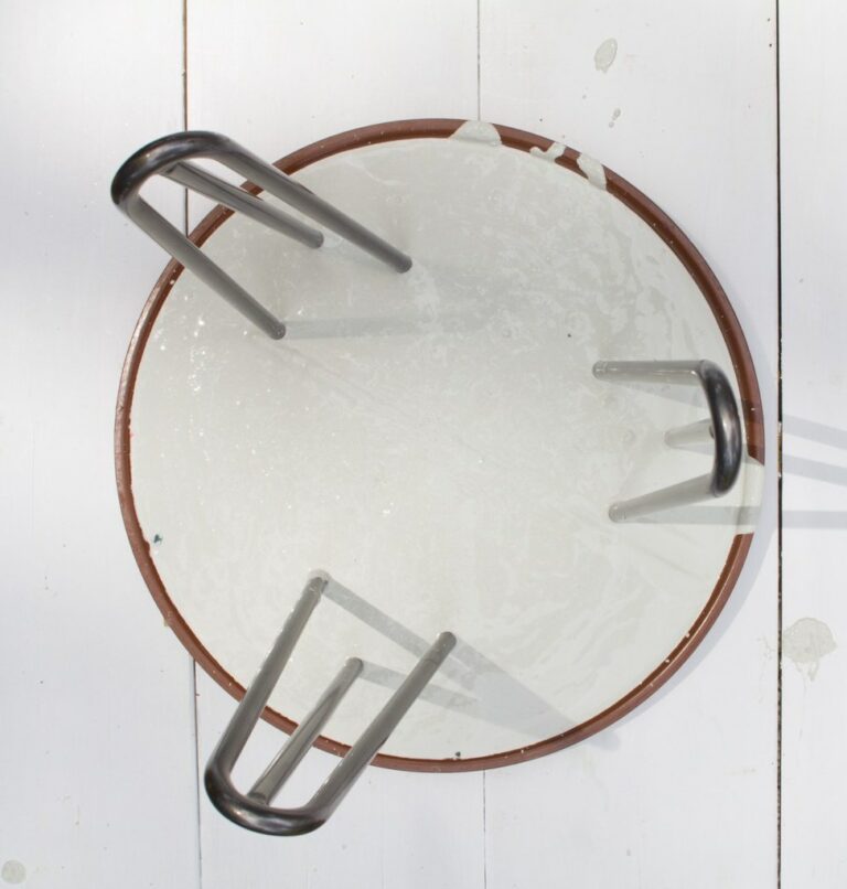 béton bricolage table ronde tendance déco