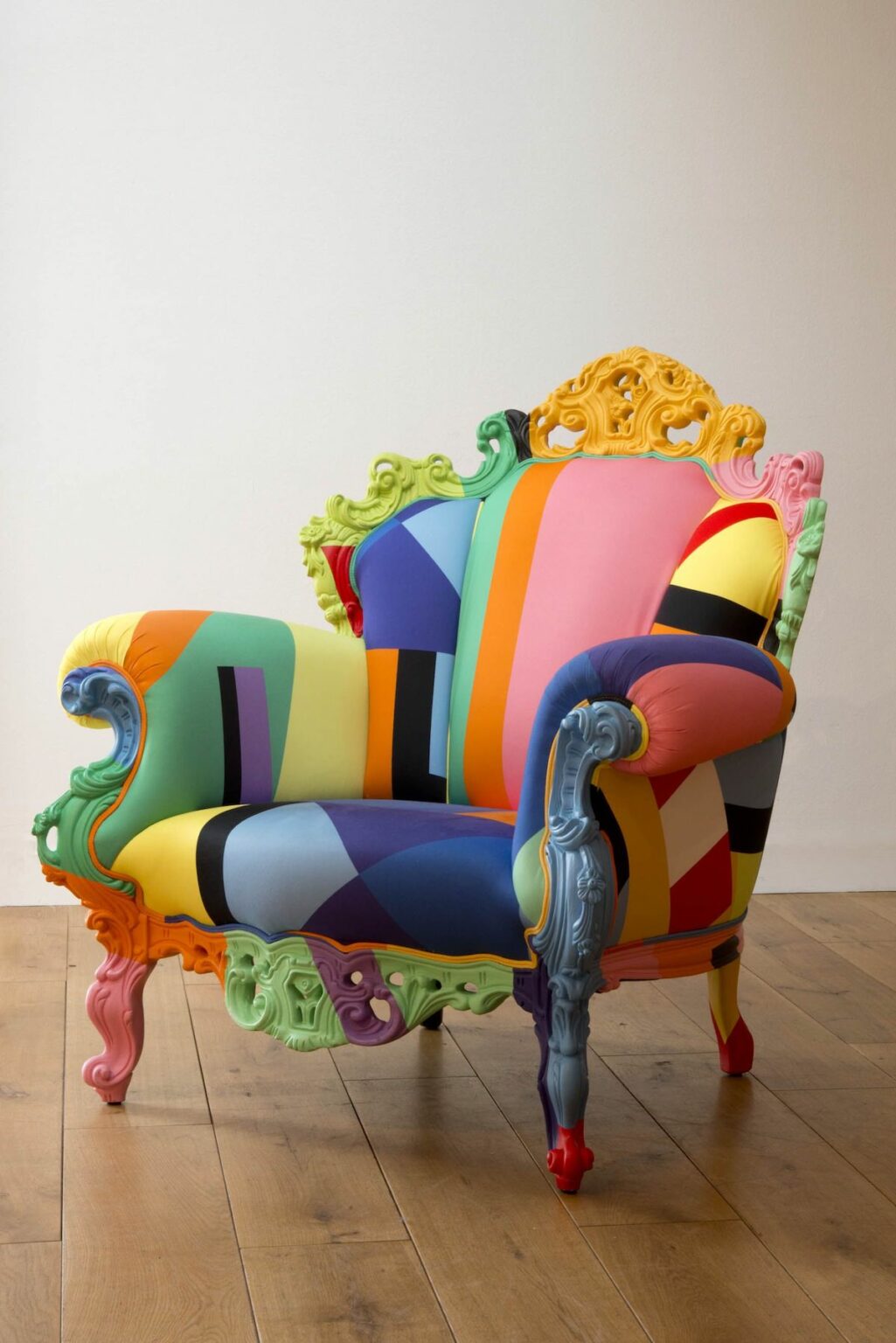 édition géométrique multicolore assise icône design