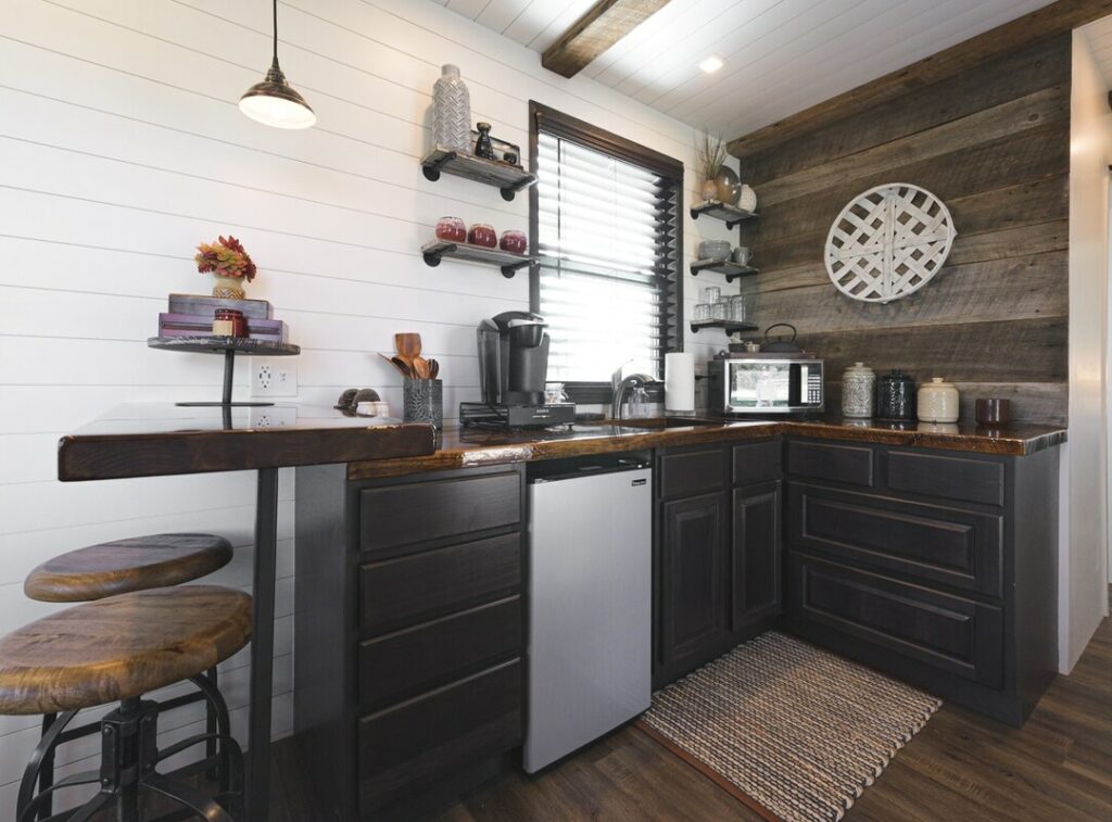 aménager cuisine style texan déco maison conteneur ancien