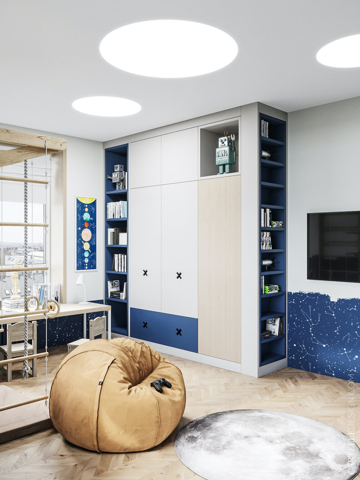 espace jeu chambre double deux enfants design conseil aménagement