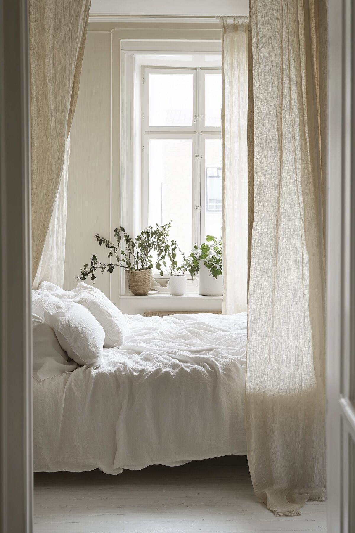 suite parentale et chambre enfant rideau déco bucolique ton pastel