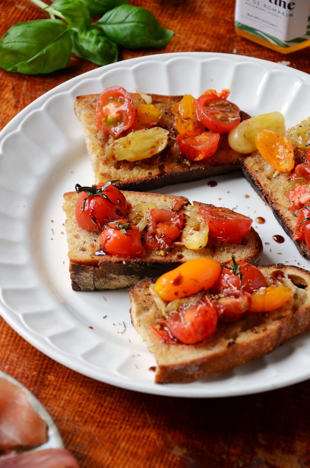 tapas vegan tartine gratiné miel tomate cerise apéritif healthy équilibre