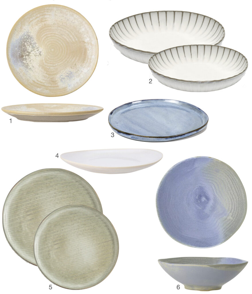 shopping list assiette plate creuse grès naturel
