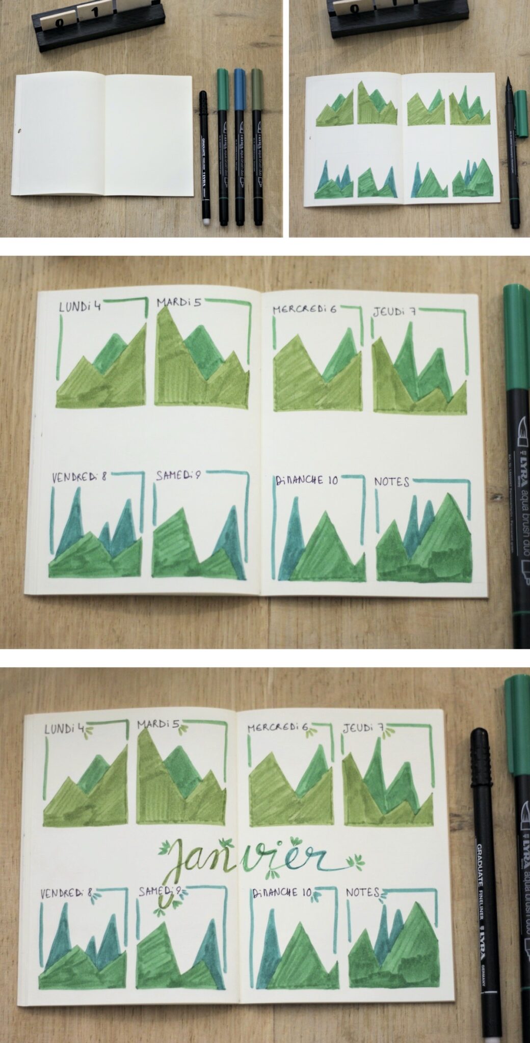 dessiner agenda personnaliser organisation semaine - clem around the corner