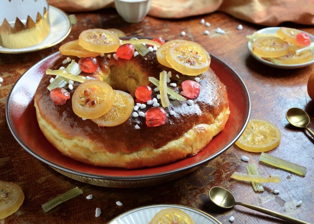 couronne des rois briochée aux fruits confits
