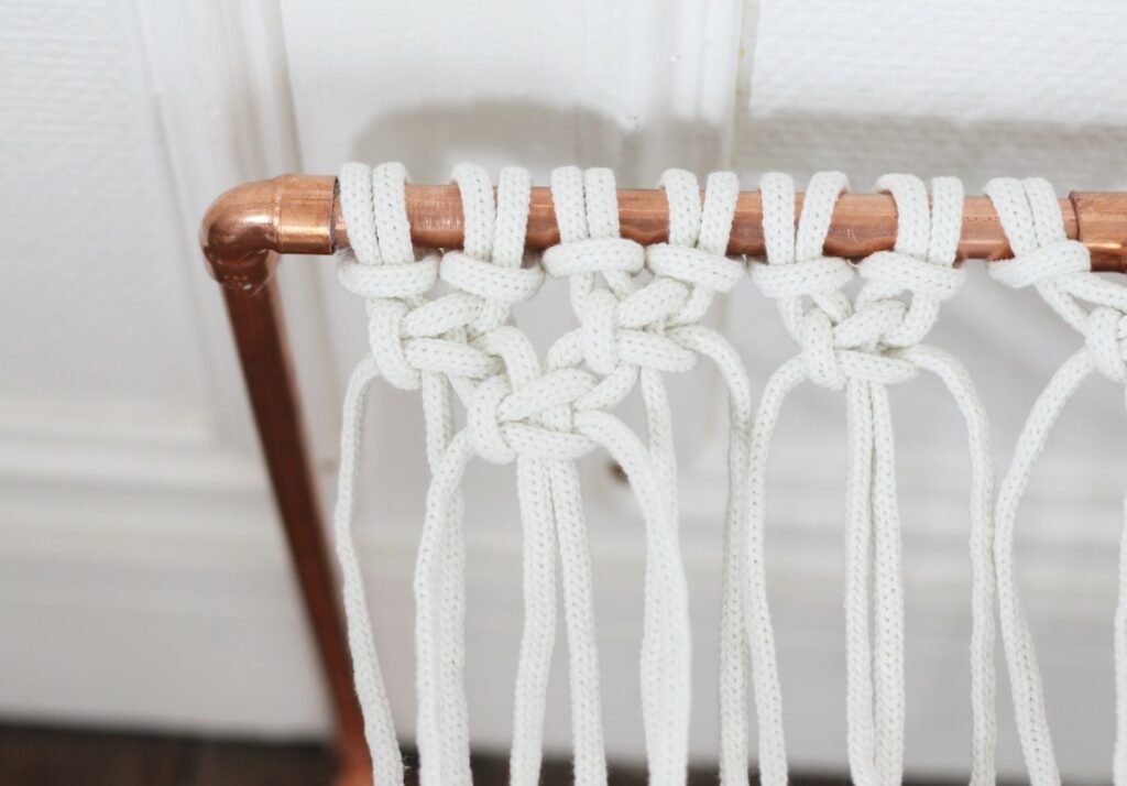 noeud facile assise vaisselier corde de tissage