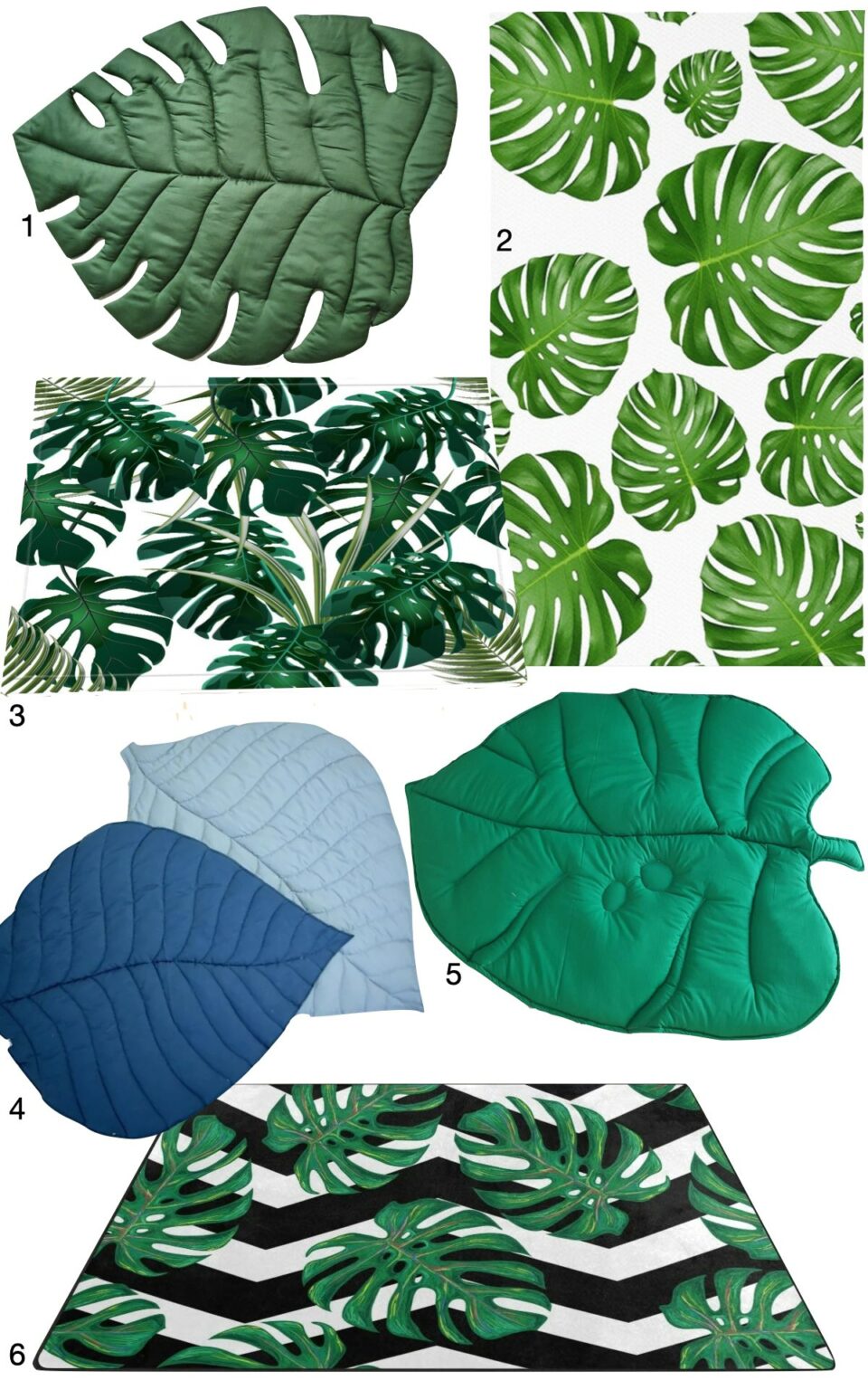 tapis éveil bébé forme feuille matelassé rembourré déco