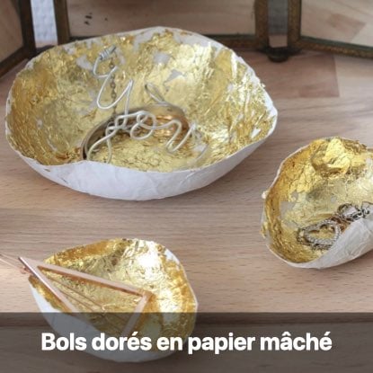 vide-poche artisanal doré à faire soi-même