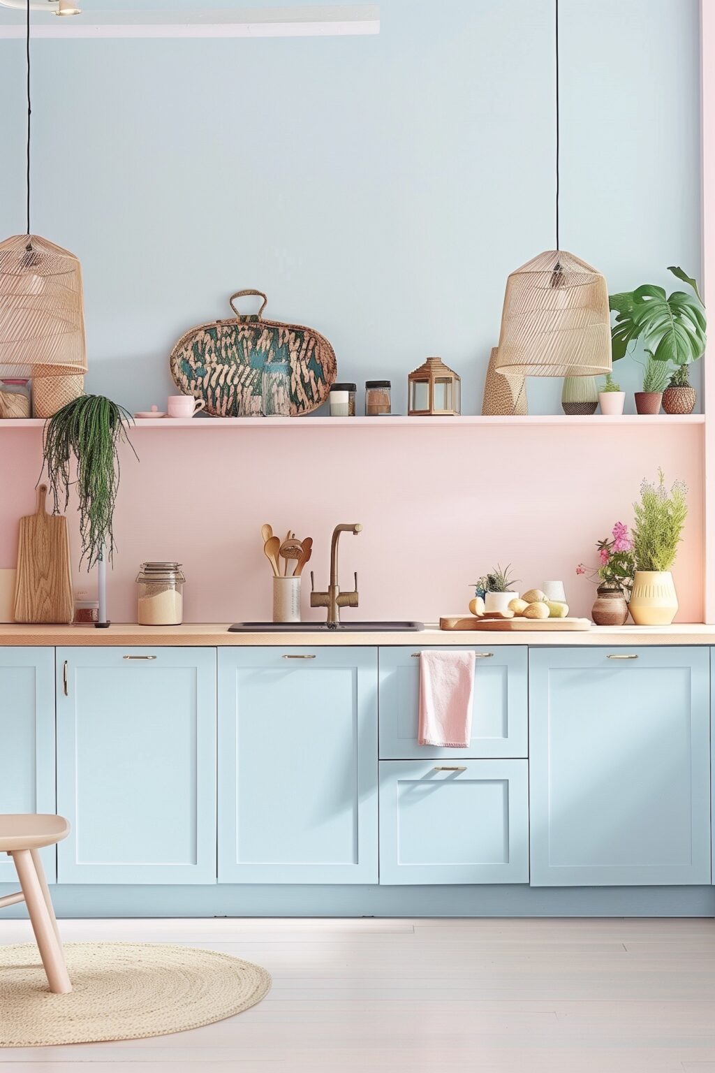 cuisine pastel couleur - blog déco