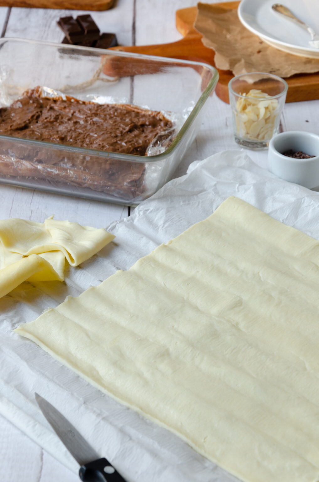 recette patte ours chocolat noisette feuilleté nutella