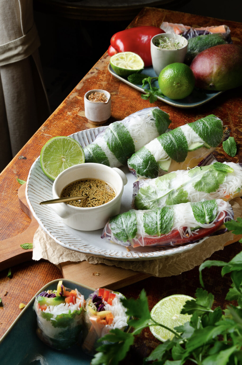 rouleaux chinois apéritif recette végétarienne