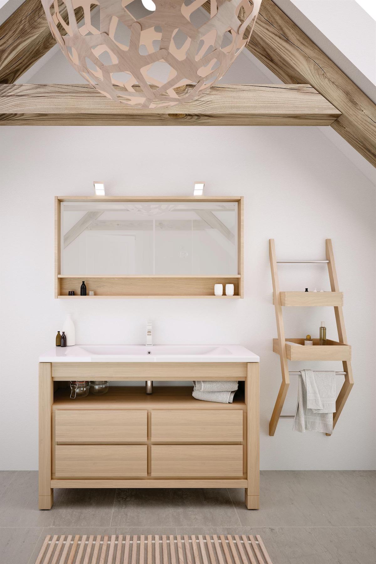 salle de douche meuble vasque inspiration scandinave