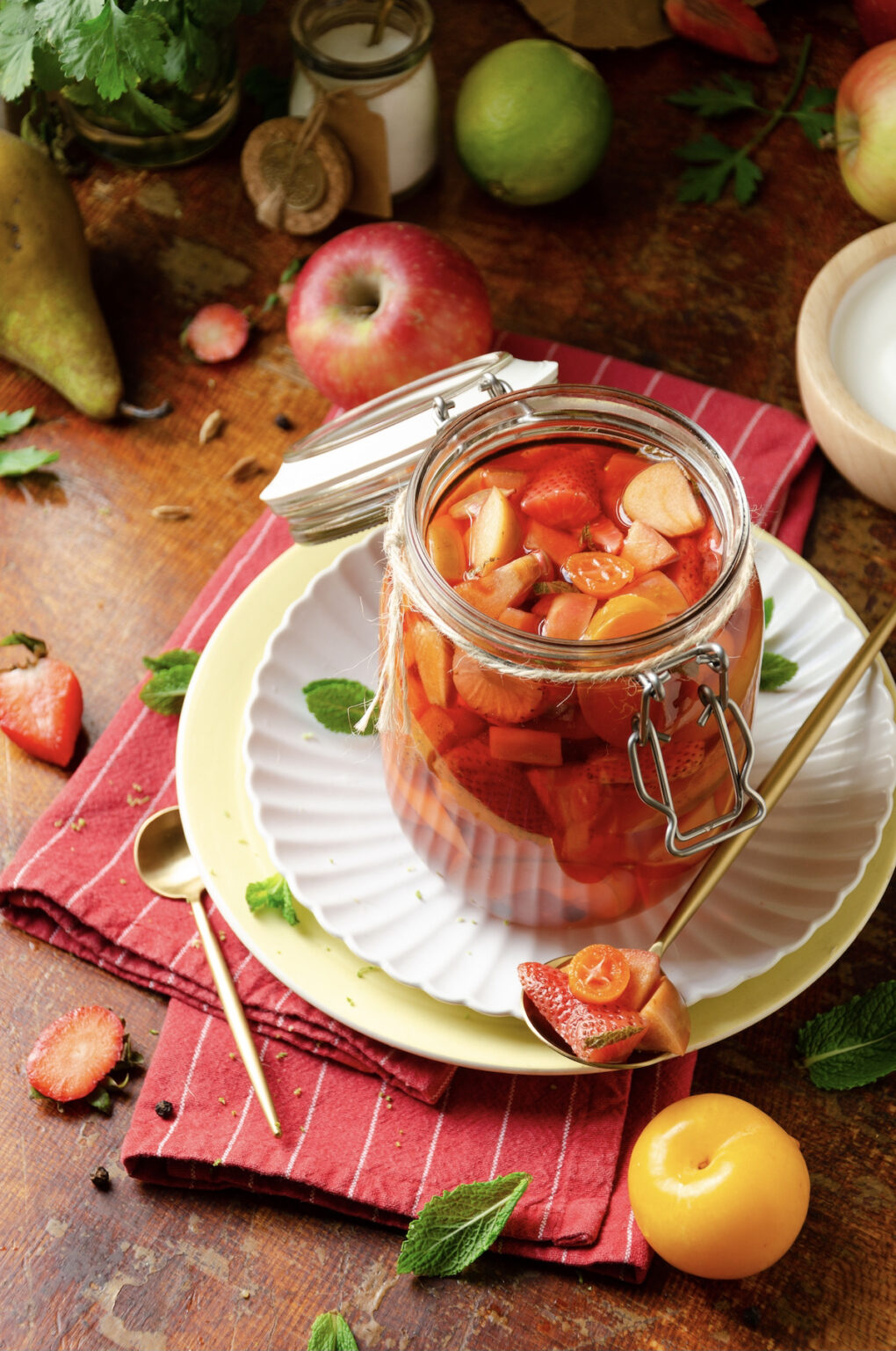 fraise vinaigrée croquante en bocal conserve été