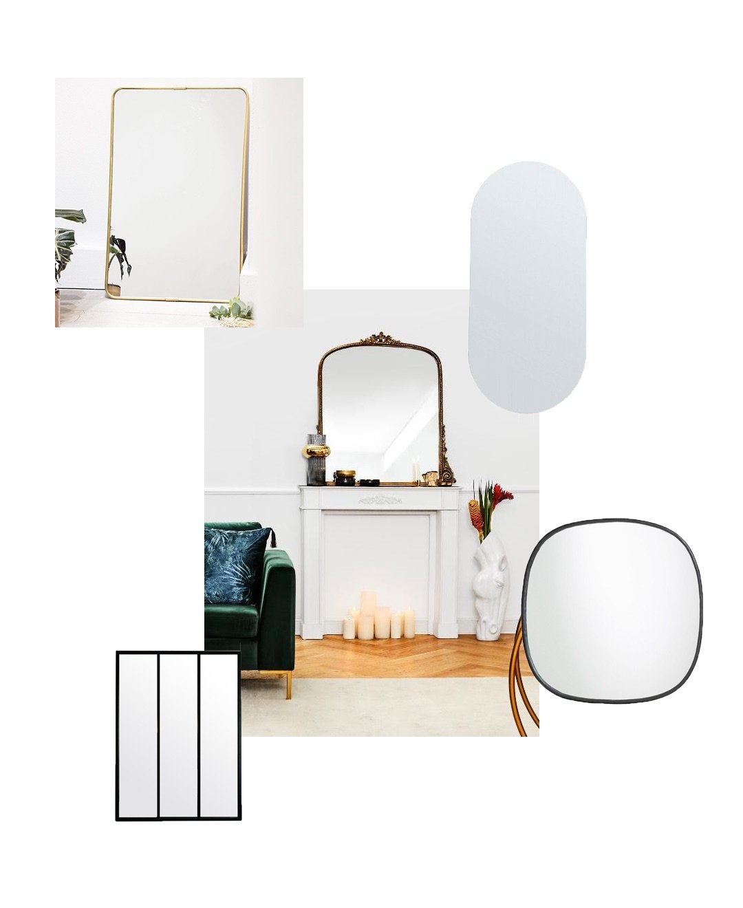 comment choisir miroir rectangulaire miroir ovale rond triptyque