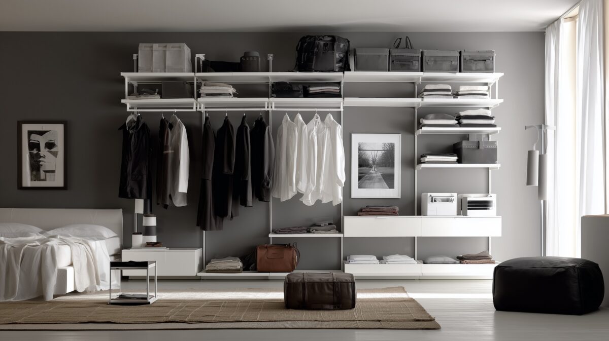 portant à vêtements modulable design - blog déco