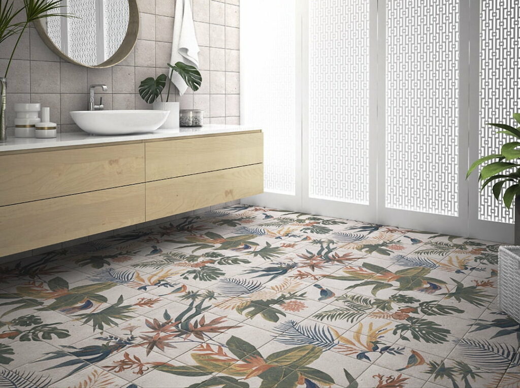 salle de bains apaisante ambiance urban jungle nature zen