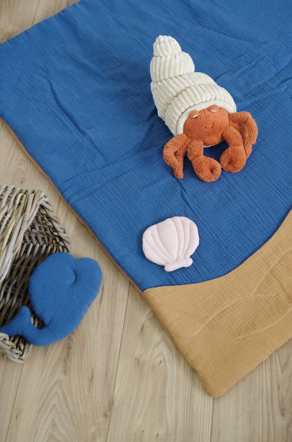 tuto couture tapis d'éveil fait main en gaze de coton