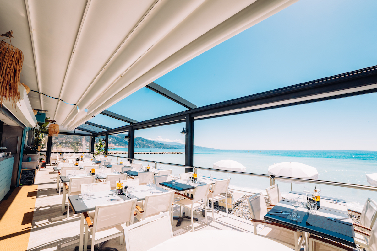 meilleur restaurant vue mer plage Roquebrune Cap Martin