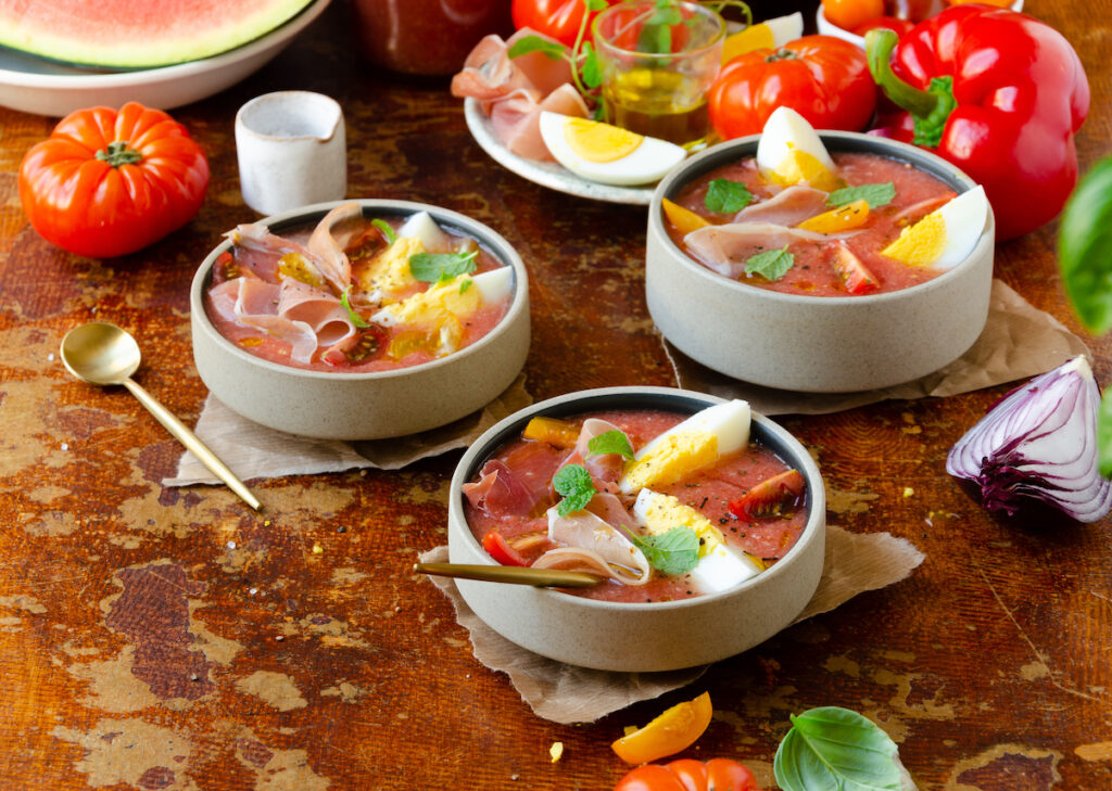 recette soupe froide espagnole tomate pastèque - blog cuisine maison