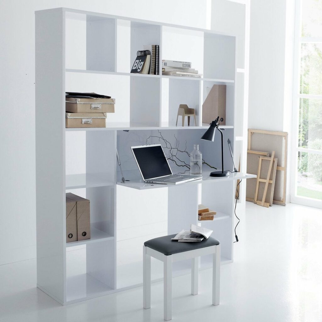 chambre amis bureau bibliothèque secrétaire blanc - blog déco