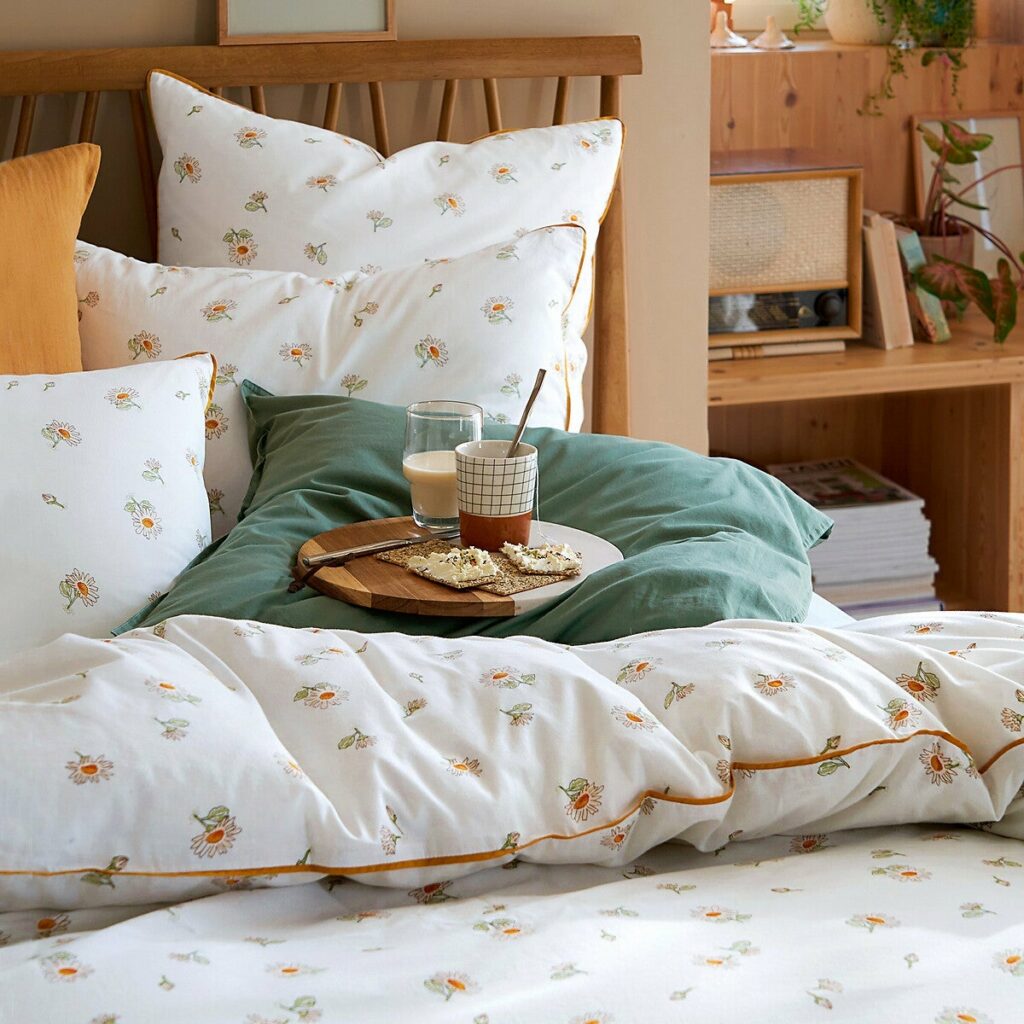 déco chambre nature chic campagne moderne housse couette épi blé