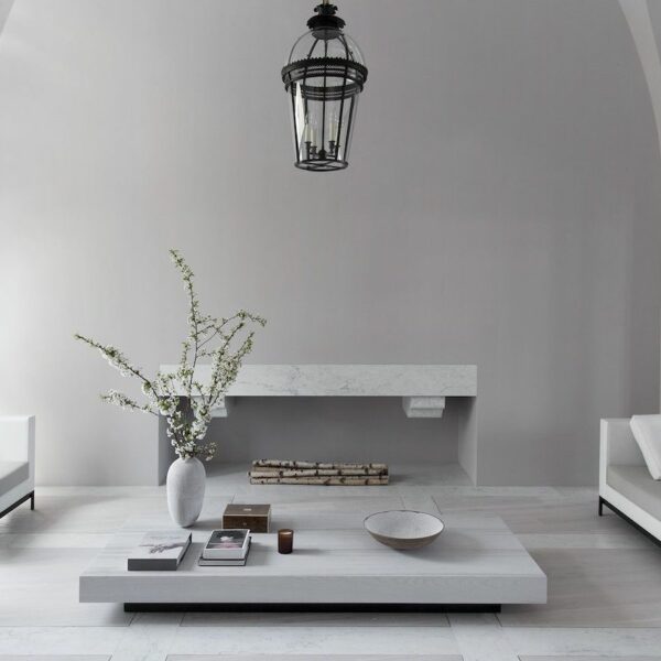 salon deco monochrome blanc salon design moderne
