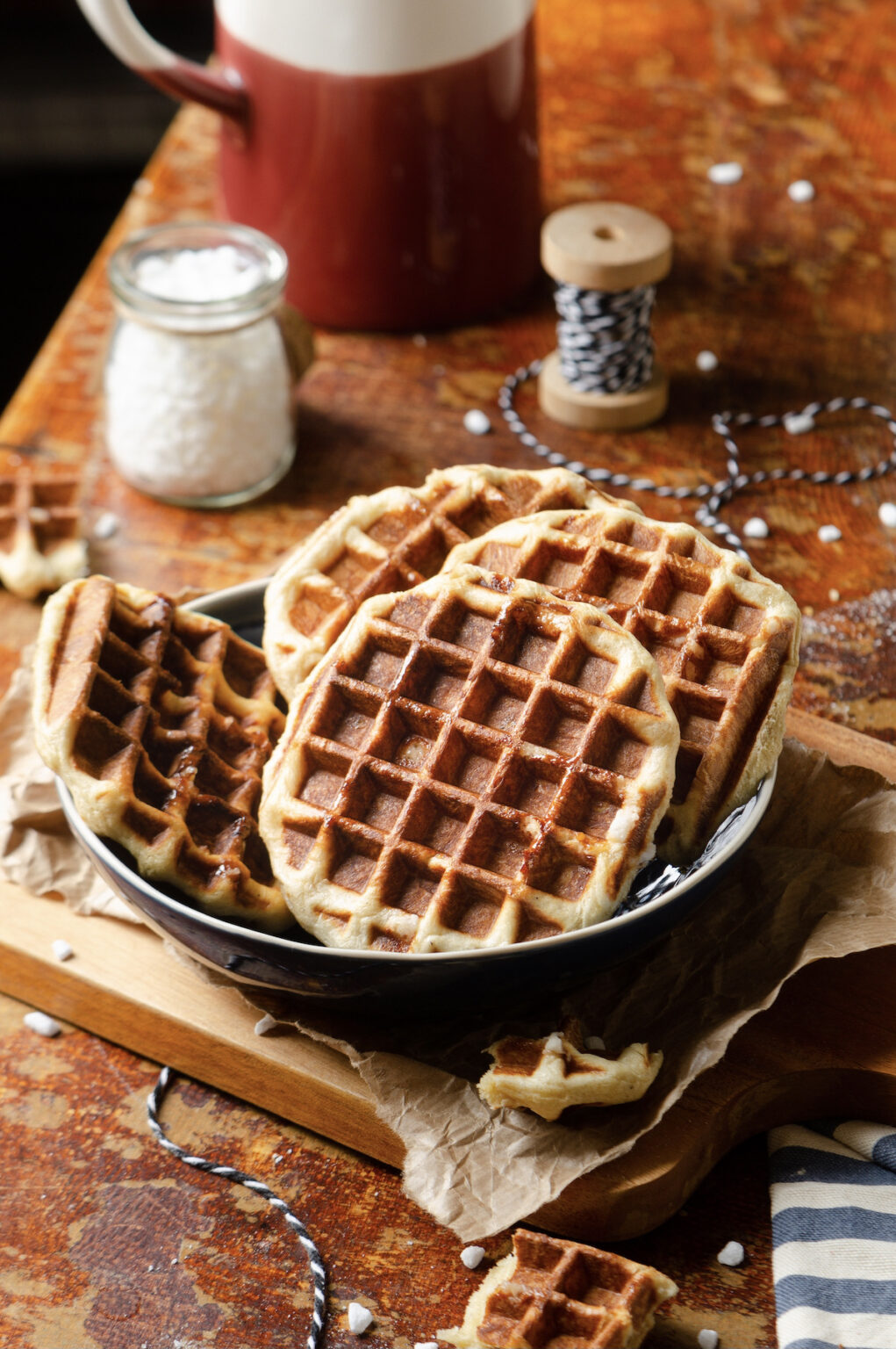 gaufre de Liège moelleuse croustillante facile ronde fait-maison