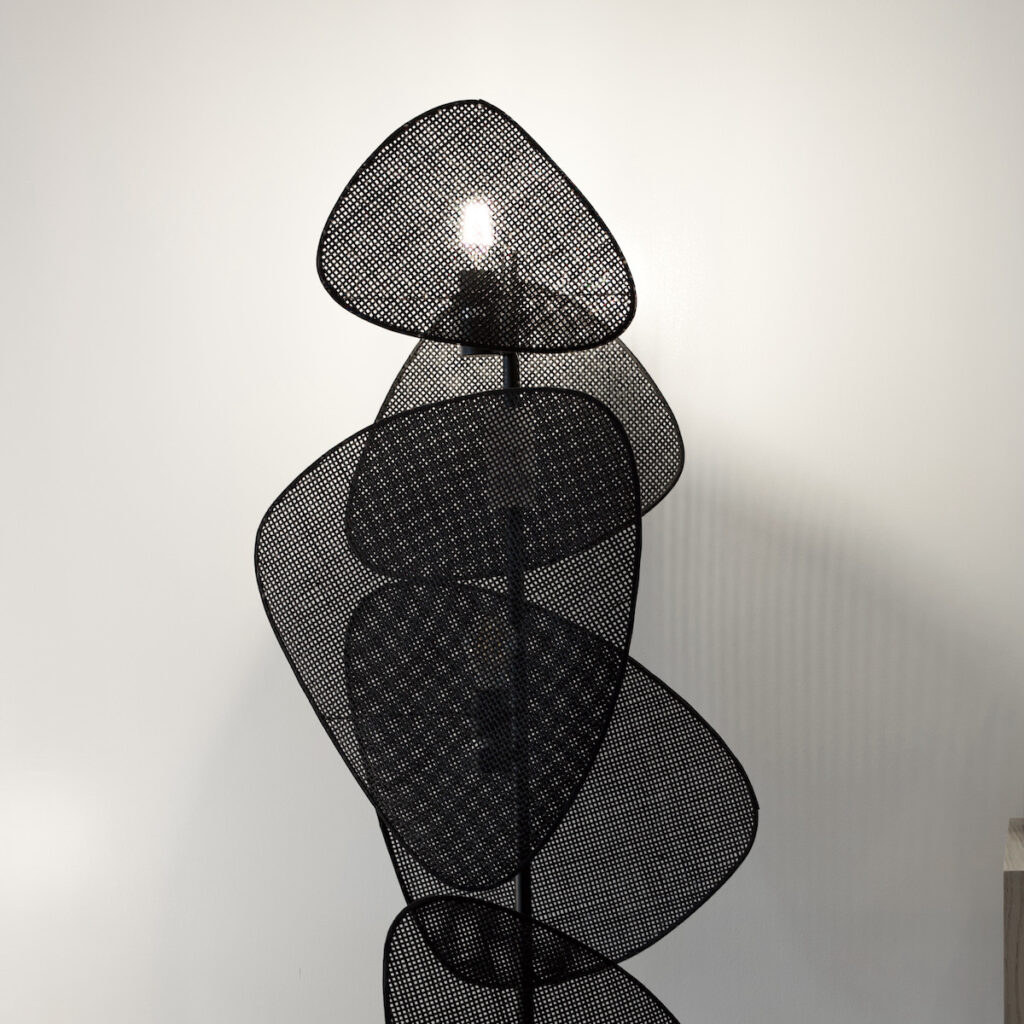 lampadaire grillage déco métallique filaire noir préparer la rentrée