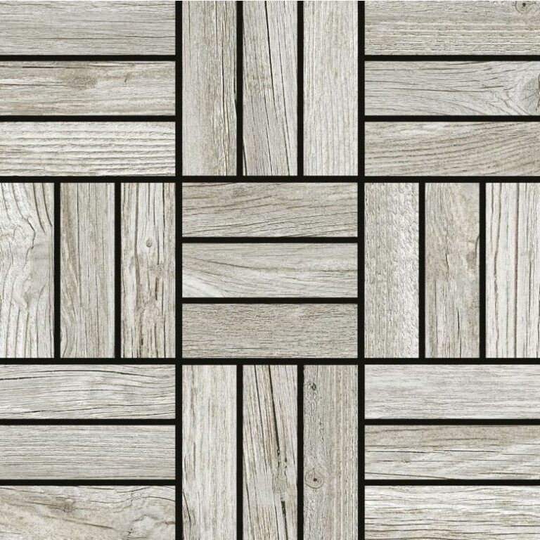 mosaïque carrelage effet bois exotique trompe oeil douche italienne originale