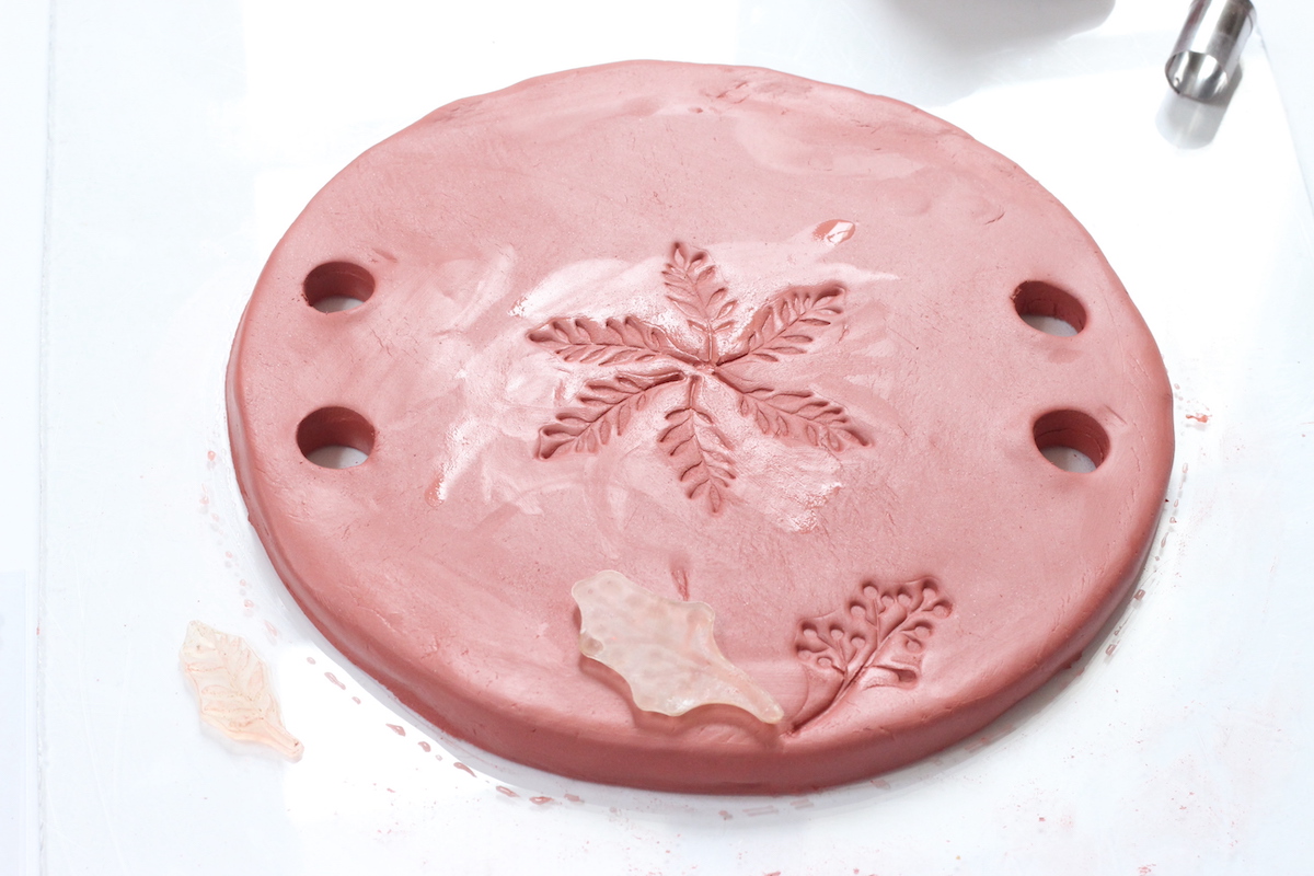 tampon décoratif silicone fleur feuille pâte à modeler