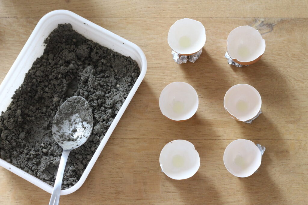 champignons en béton faire naturelle moule oeuf