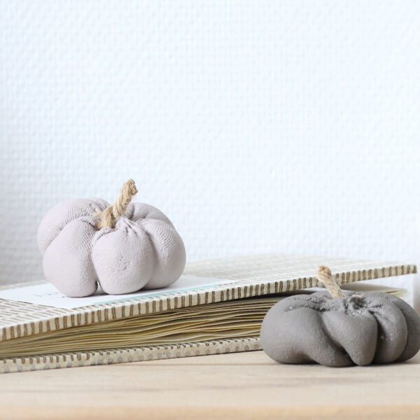 décoration automne couleur terre cuite DIY citrouille plâtre