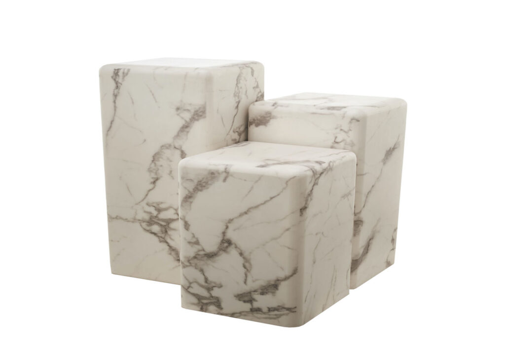 Table marbre piédestal plantes Made in Design