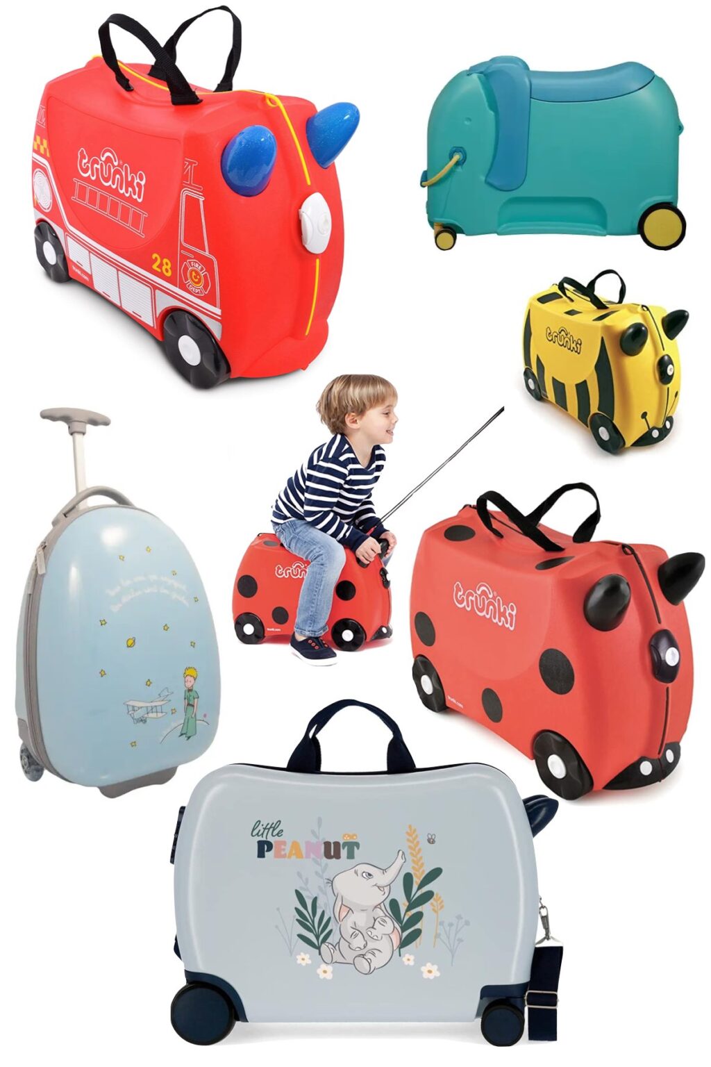 valise à roulettes originale enfant à chevaucher pas cher
